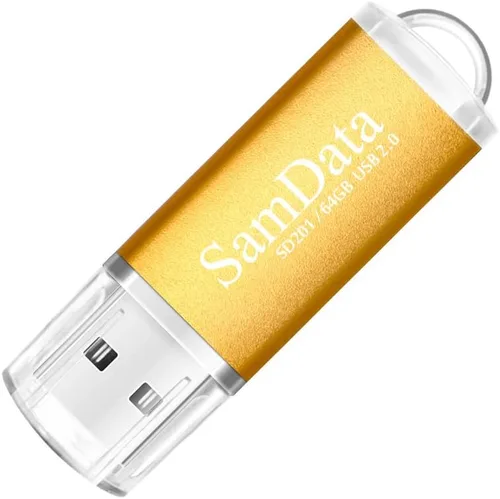 Vista 11 de SamData Paquete de 3 unidades de memoria USB 2.0 de 16 GB, 3 colores: negro, azul, verde