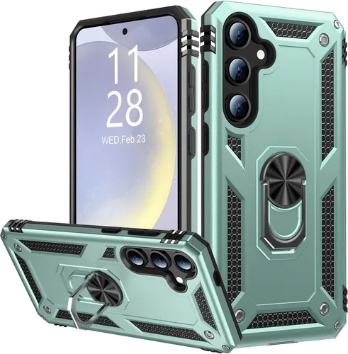Vista 73 de IKAZZ Funda para Galaxy S21, Grado Militar Resistente a Golpes de Servicio Pesado Cubierta Protectora para Teléfono Pasa Prueba de Caída de 16 pies