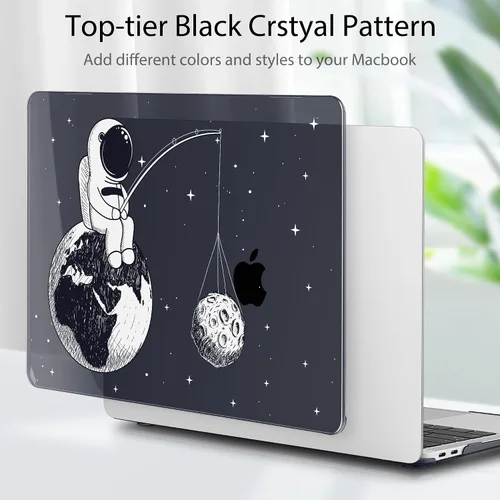 Vista 3 de Tuiklol Para MacBook Air de 13 pulgadas (versión 2021-2018) M1 A2337/A1932/A2179 con pantalla Retina Touch ID, carcasa rígida de plástico y cubierta