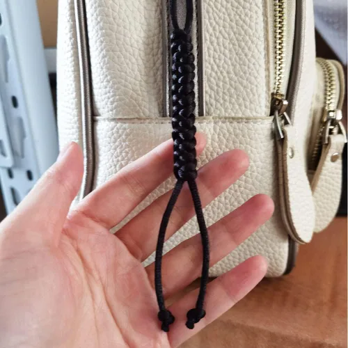 Vista 6 de INSPIRELLE Cordón de satén de 3mm negro, cordón de seda Rattail, hilo de nudo chino para hacer joyas, carrete de 50 yardas