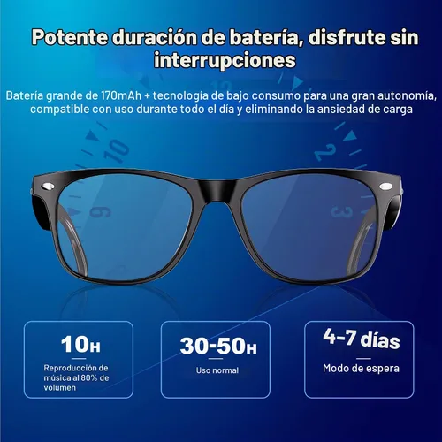 Vista 7 de Gafas inteligentes AI, gafas de traducción con GPT de chat y 164 idiomas