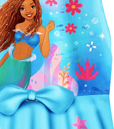 Vista 5 de QASALOP Little Girls Mermaid 2023 Costume Princess Dress up Clothes for Girls Sleeveless Summer Dresses for kids 3-8 Years