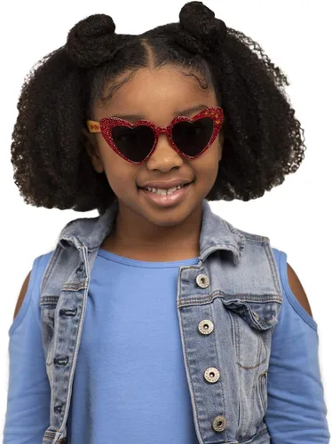 Vista 3 de Sun-Staches DC Comics - Lentes de sol oficiales Harley Quinn UV400 accesorio para disfraz en forma de corazón Talla única