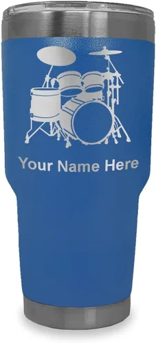 Vista 34 de LaserGram Vaso aislado al vacío de 20 onzas, juego de batería, grabado personalizado incluido (negro)