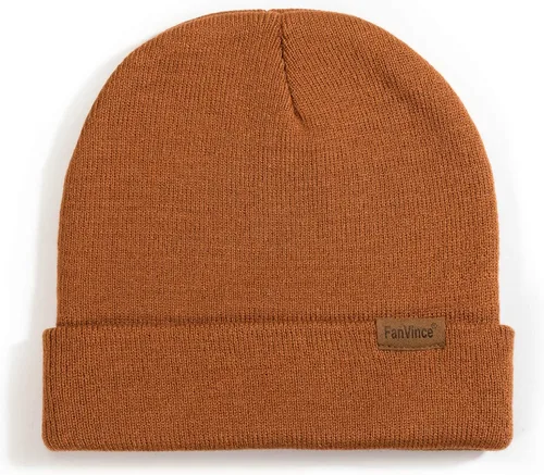 Vista 3 de FanVince Gorro térmico de invierno para hombre y mujer, gorro de calavera de punto con puños, regalos cálidos