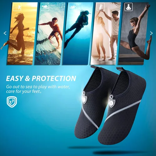 Vista 7 de SIMARI Water Shoes Womens Mens Barefoot Unisex Aqua Socks Slip-on for Indoor Outdoor Snorkeling SWS002