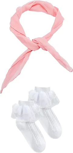 Vista 4 de ZeroShop Disfraz de caniche de Halloween de los años 50 para niñas con accesorio de Sock Hop para niños