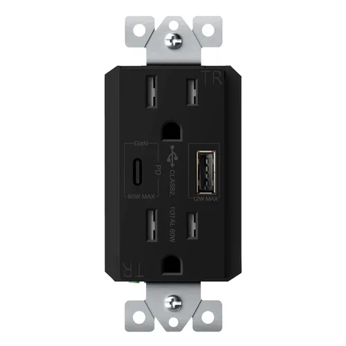 Vista 14 de TOPGREENER Toma USB, toma de pared USB tipo C con 36 W Power Delivery, receptáculo dúplex resistente a manipulaciones de 15 A, salida USB C
