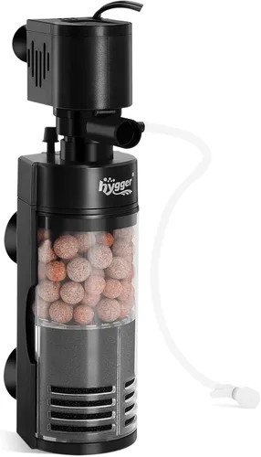Vista 7 de hygger Filtro de esponja bio para acuario pequeño con bolas de cerámica, filtro de tanque de peces de 2 a 5 galones para cría de camarones betta