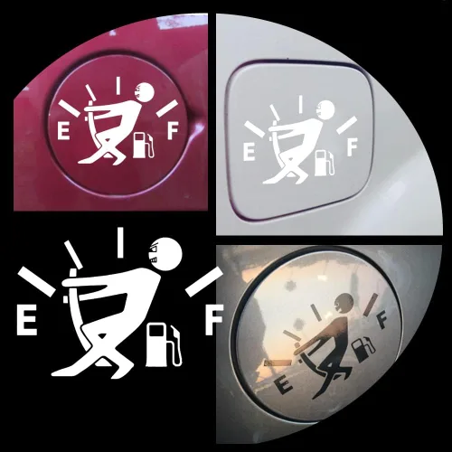 Vista 6 de ASUBHA Divertidas calcomanías para tanque de combustible, calcomanía reflectante para tapa de combustible, calcomanías de vinilo para tapas