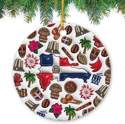 Vista 37 de Lotacy Bandera argentina argentina de Navidad de cerámica 2D impresa adorno con símbolos, decoración del hogar argentina regalos para hombres