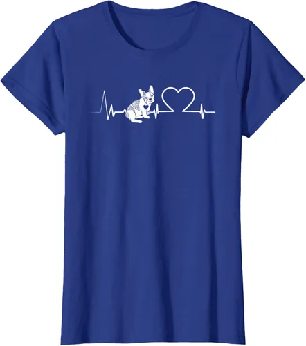 Vista 9 de Heartbeat Bulldog francés Camiseta de propietario de perros Frenchie, Negro