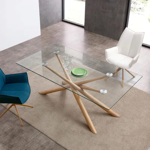 Vista 6 de Mantel rectangular transparente de vidrio templado de 16 x 24 pulgadas, borde pulido de lápiz de 3/8 pulgadas de grosor, resistente a los arañazos
