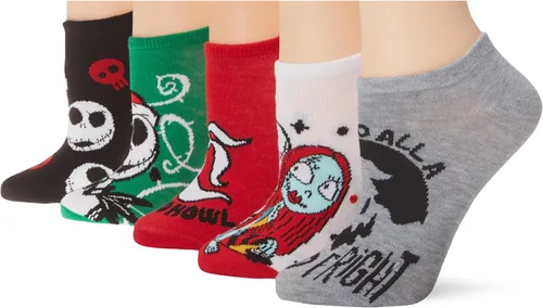 Vista 7 de Disney Women's Nightmare Before Christmas No Show Socks (5 Pack)
