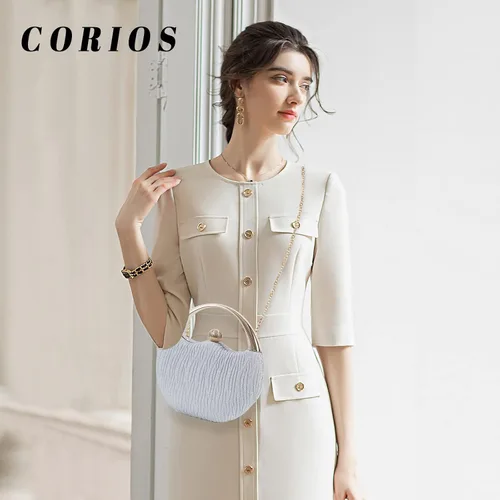 Vista 4 de Bolso de noche para mujer, bolso de embrague con purpurina, bolso de boda para novia, bolso brillante