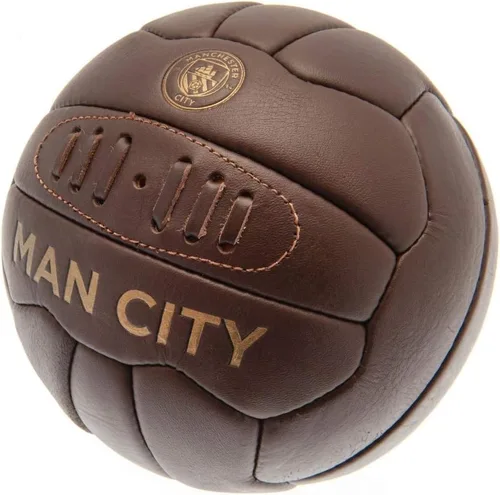 Vista 5 de Manchester City FC Balón de fútbol Retro Leather Heritage (talla única) (marrón)