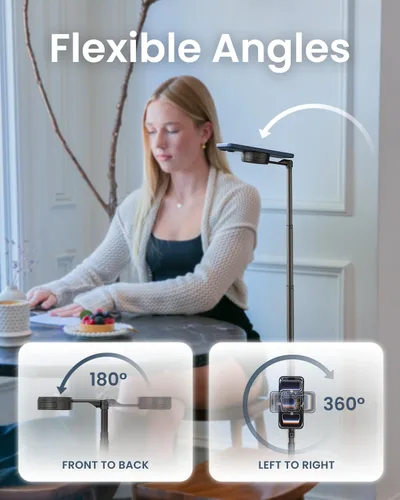 Vista 6 de KraftGeek Trípode magnético de doble cara de 67 pulgadas para iPhone MagSafe, trípode para selfie de apertura automática con control remoto