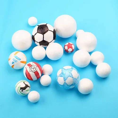 Vista 5 de 121 PCS 7 Tamaños Bolas Blancas de Espuma Poliestireno Bolas de Manualidades para Arte y Manualidades, Hogar, Proyectos Escolares y Actividad