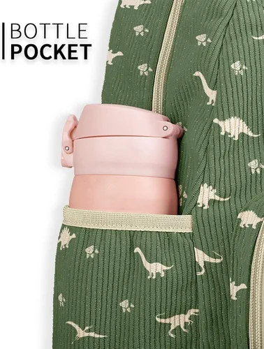Vista 7 de Mochila de pana para niños de 2 a 5 años, lindas mochilas para niños, mochila preescolar para jardín de infantes de 13.7 pulgadas de alto, carpeta