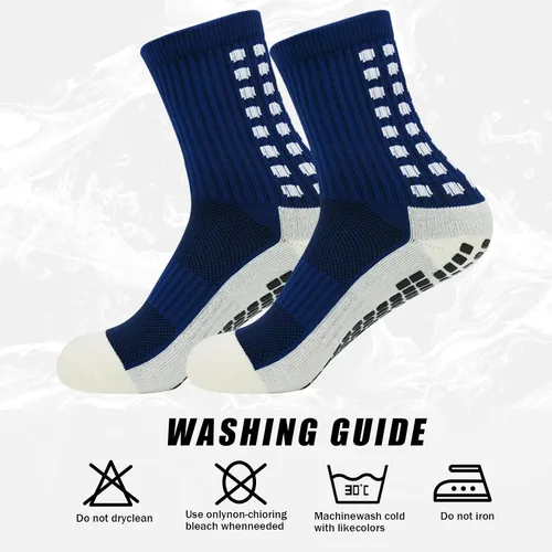 Vista 6 de YUFREE SUN Calcetines de agarre de fútbol para hombre, jóvenes, atléticos, antideslizantes, para fútbol, baloncesto, hockey, rugby, 4 pares