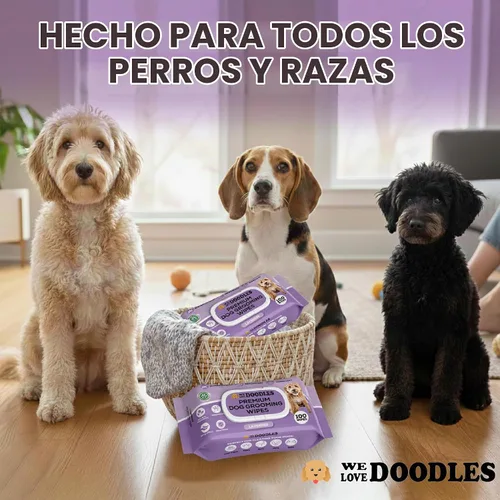 Vista 5 de Toallitas para perros, desodorizantes y limpieza, aroma a lavanda