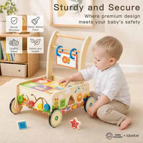 Vista 8 de labebe X Baby Einstein - Andador Montessori de madera con centro