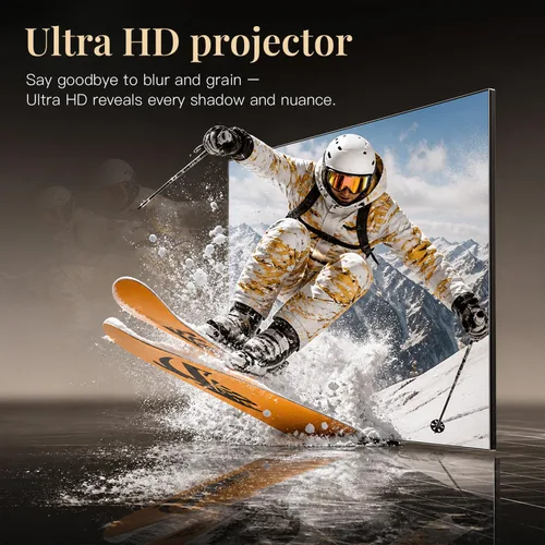 Vista 5 de Google TV oficial - Mini proyector inteligente VOPLLS 4K con WiFi