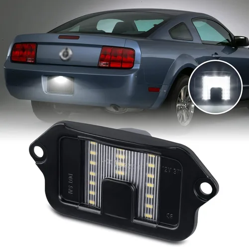 Vista 10 de Gempro - Conjunto de luz LED para placa de matrícula trasera, para camioneta Ford Mustang 1994-2004, 6000K, color blanco, paquete de 2
