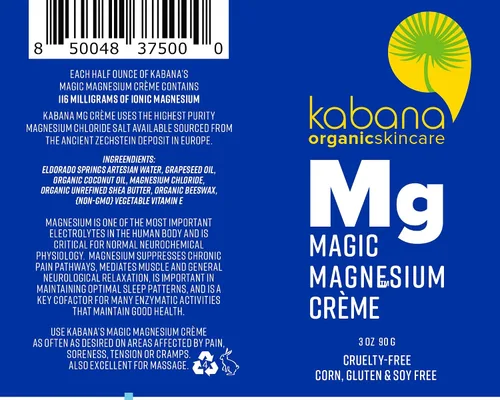 Vista 3 de Magic Magnesium Cream Soja & Maíz & Gluten & Fragancia Ingredientes orgánicos Mg Tubo de 3 onzas
