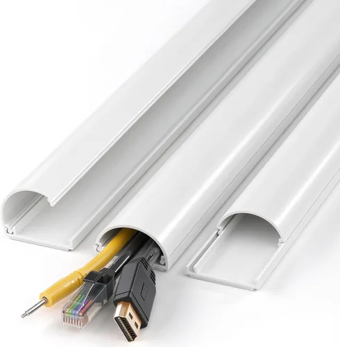 Vista 25 de ZhiYo Ocultador de cable de 34 pulgadas para 2-4 cables de TV de pared, 1.4 Blanco