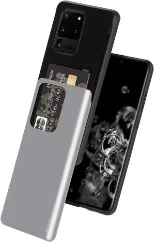 Vista 10 de GOOSPERY Sky Slide - Funda para Samsung Galaxy S20 Ultra (2020) de doble capa con tarjetero y cartera (dorado)