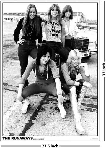Vista 2 de The Runaways - Londres 1976 - Con licencia oficial - Póster - 23.5 x 33 pulgadas