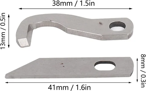 Vista 2 de Overlock Blade Juego de cuchillos de serger superior e inferior, 8 piezas de cuchillo de servidor para 925D 929D 935D 1034D PL1500 piezas piezas