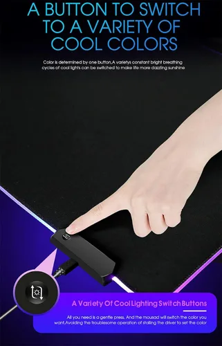 Vista 6 de Alfombrilla de mouse para videojuegos de anime Jujutsu con luz LED RGB, tapete de escritorio de anime Kaisen Boy Satoru Gojo XXL, alfombrilla