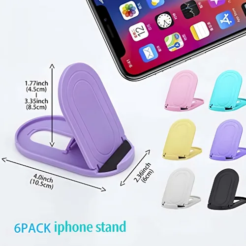 Vista 4 de Prettyia Soporte plegable portátil para teléfono Ángulo ajustable, compatible con iPhone y otros teléfonos móviles y tabletas de 4 pulgadas