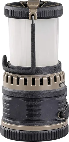 Vista 3 de Streamlight 44947 Super Siege Linterna recargable de 1100 lúmenes con cargador AC de 120 voltios, Coyote Banco de energía USB, LED blanco y rojo
