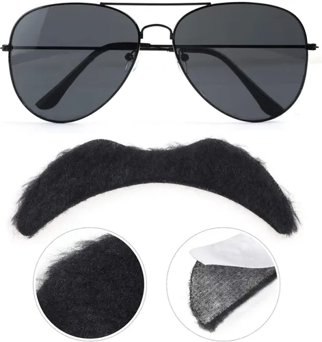 Vista 5 de Beelittle Disfraz de motociclista gótico accesorio de motociclista sombrero de motociclista conjunto de gafas de sol unisex