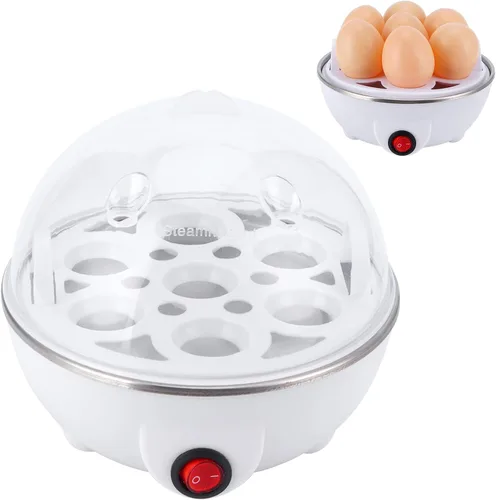 Vista 3 de Cocina rápida para huevos, caldera eléctrica para huevos, capacidad de 7 huevos, mini cocina de huevos, vaporera escalfadora para uso en cocina