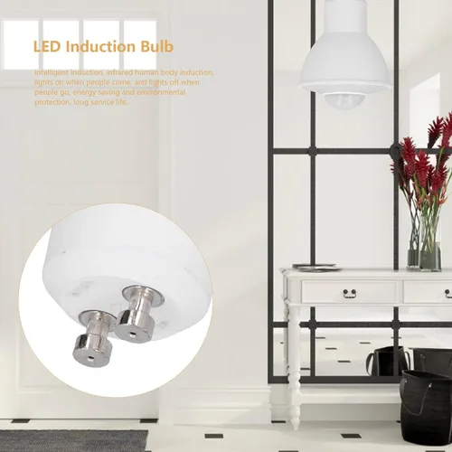 Vista 4 de Bombilla LED GU10 con sensor de movimiento, inducción humana infrarroja, 5 W, 500 lúmenes, luz cálida 3000 K, para techo, pasillo, porche