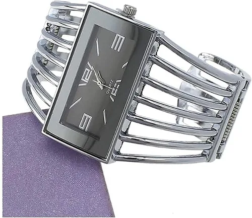 Vista 5 de Relojes de lujo para mujer, analógico de cuarzo, reloj de pulsera rectangular, reloj de pulsera de negocios, casual, de moda, para mujer