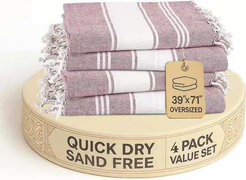 Vista 58 de LANE LINEN Toalla de Playa, Paquete de 2 Toallas de Playa de Gran Tamaño, 39"x71", Toallas de Piscina de Secado Rápido para Adultos, Absorbentes a