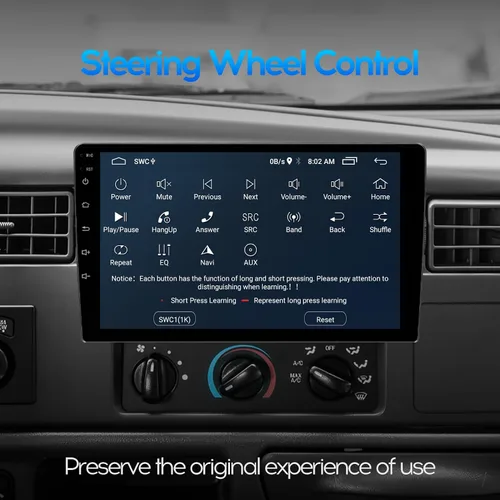 Vista 12 de 9" IPS Visualización Completa Táctil 2+32G Radio de Coche Doble Din Receptores de Audio Vídeo Estéreo con CarPlay Inalámbrico Android Auto Cámara