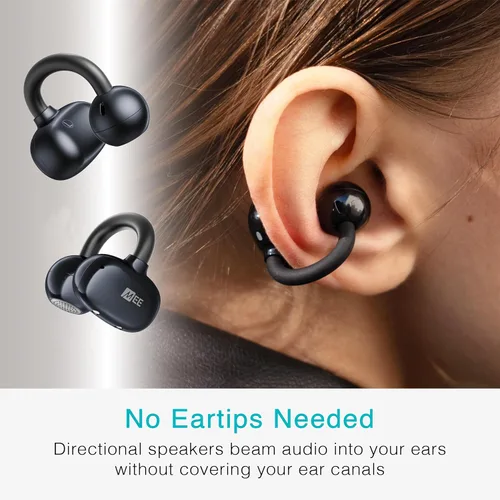 Vista 3 de MEE audio Pebbles Air Open Ear True Wireless - Auriculares Bluetooth 5.3 ligeros con micrófono y reducción de ruido de llamadas para gimnasio