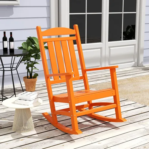 Vista 2 de WestinTrends Malibu - Mecedora para exteriores/patio, color naranja