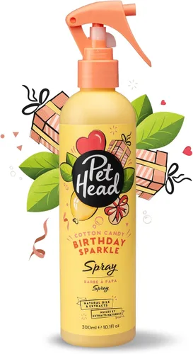Vista 7 de Pet Head Birthday Sparkle Champú para perros, aroma de algodón de azúcar, champú para perros con piel sensible, regalo de cumpleaños para perros