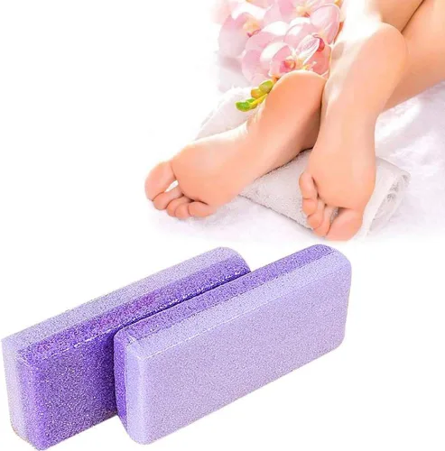 Vista 6 de Herramienta de pedicura exfoliante de pies, 4 unidades, removedor de callos para pies (morado)