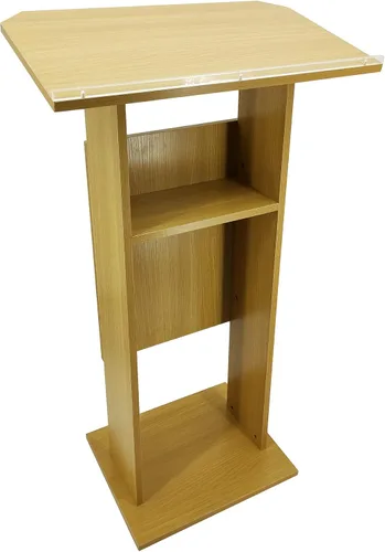 Vista 6 de FixtureDisplays® Madera (MDF) Podio Atril Púlpito Recepción 14302