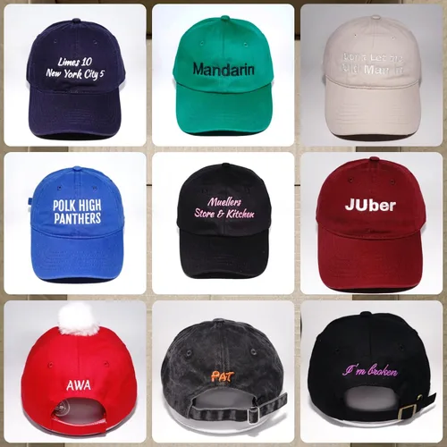 Vista 2 de Gorra de béisbol bordada personalizada, tu propio texto, sombreros personalizados para papá