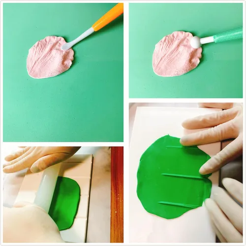 Vista 6 de 60 piezas de goma de pasta de flores y hojas, 6 juegos de moldes de silicona de flores de fondant, 6 unidades, cortador de pasta de goma, 20 piezas