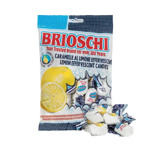 Vista 3 de Brioschi Caramelos italianos digestivos efervescentes efervescentes con sabor a limón, bolsas de 5.29 onzas (paquete de 3)